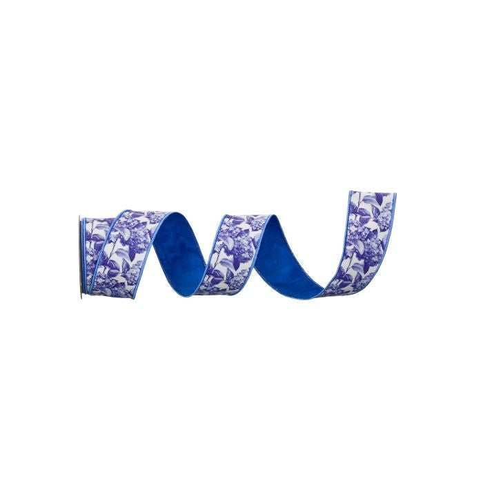 2.5"X10Y Botanical Hydrangea Ribbon