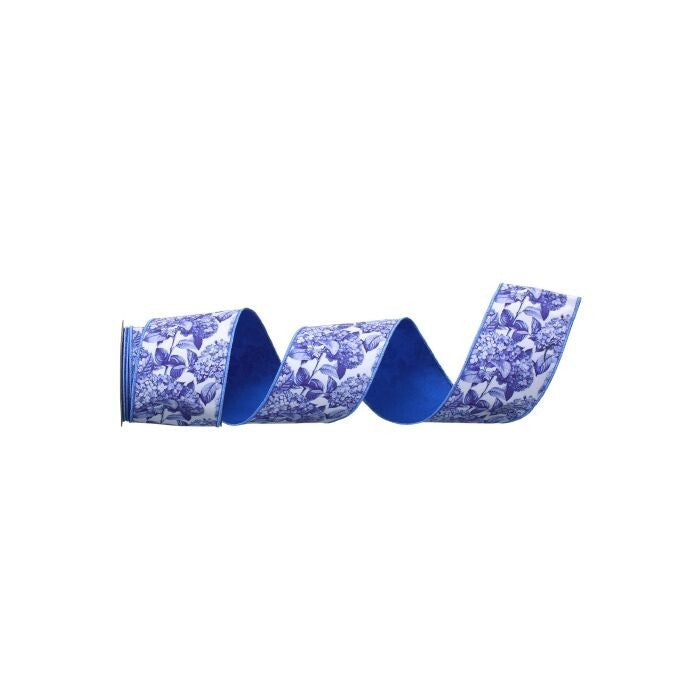 4"X10Y Botanical Hydrangea Ribbon