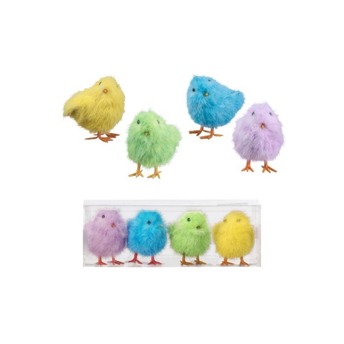 4" Faux Furry Easter Chick Ace/4