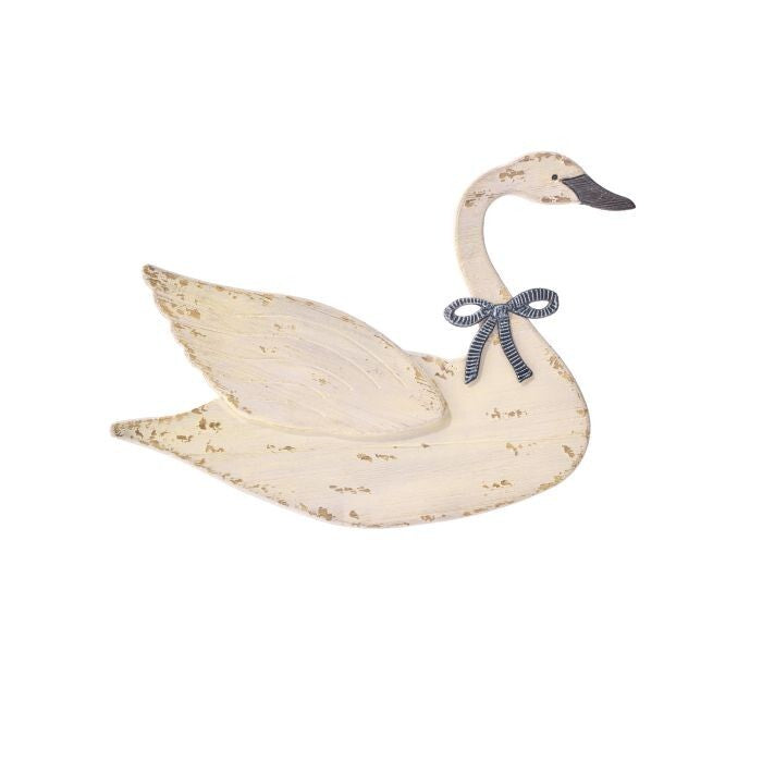 23.5X15" Wood & Metal Swan Wall Décor