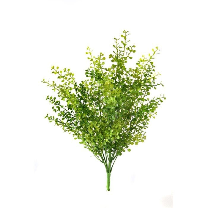 Plastic Spring Button Leaf Bush X11 20"