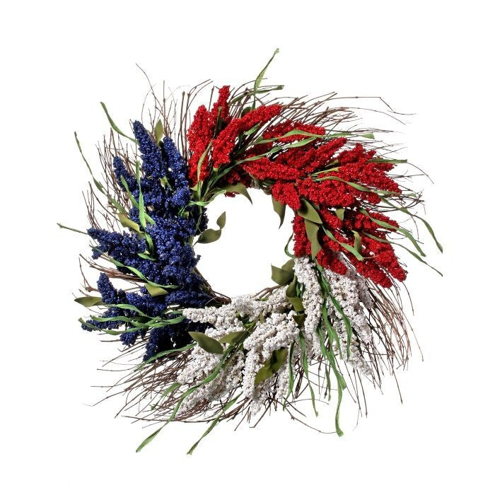 Americana Astilbe Wreath 24"