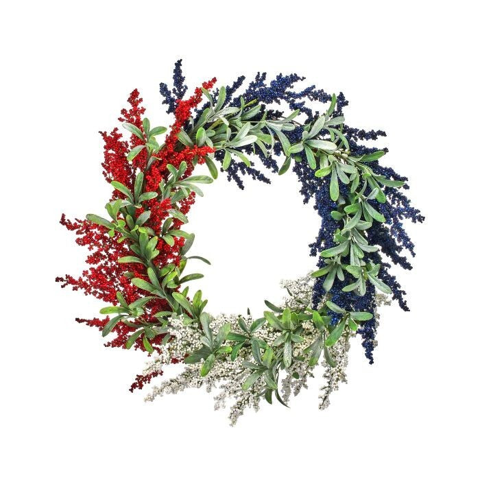 Patriotic Astilbe Wreath 24"