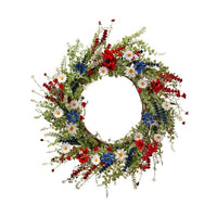 Geranium/Daisy/Astilbe Wreath 24