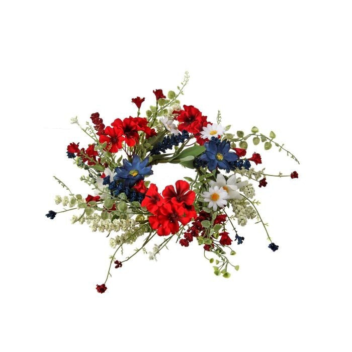 Geranium/Daisy/Astilbe Candlering 12", 4.5"Id