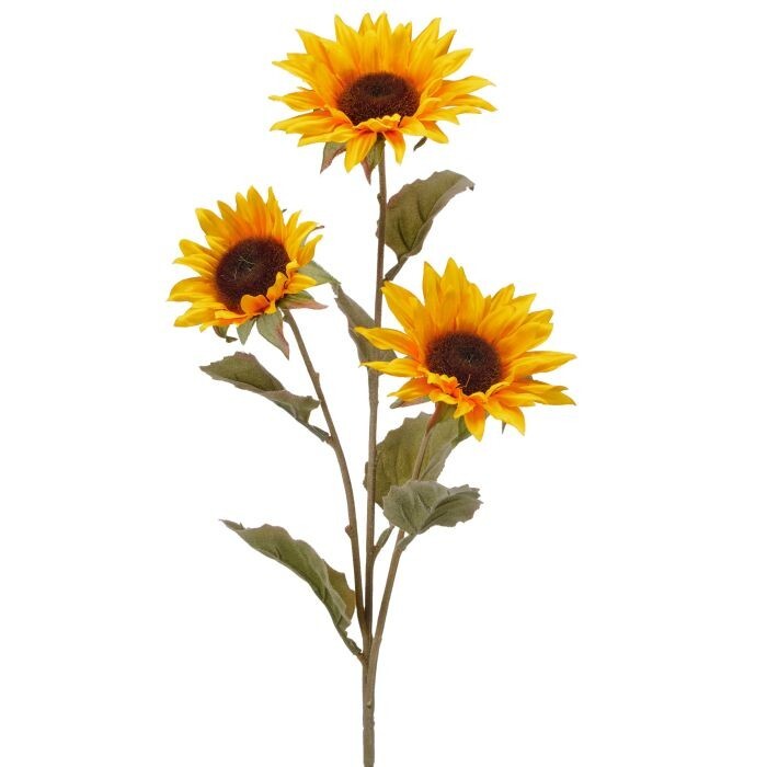 Triple Sunflower Stem 26"