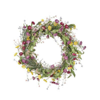 Wild Bachelor Button Wreath 22