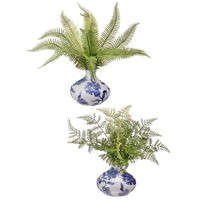 Pl. Nat Tch Fernnceramic Bud Vase 11.5