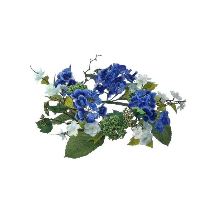 16" Garden Hydrangea Wreath 6.5"Id