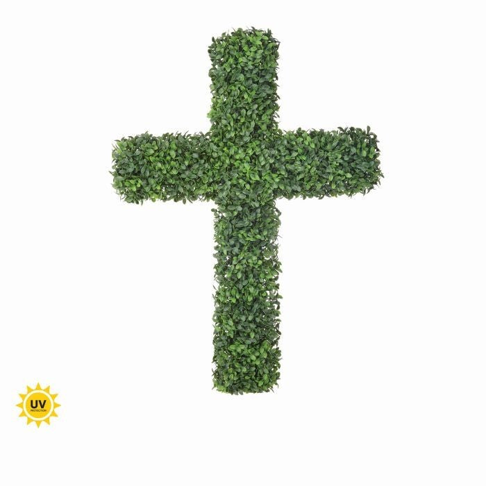 27" Uv Boxwood Door Cross