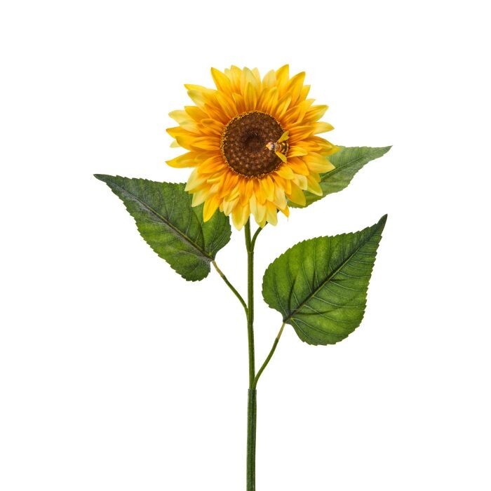 24" Summertime Sunflower Stem W/Bee