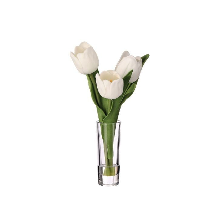 8" Spring Tulip Illusion Bud Vase X3