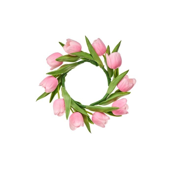 11" Pu Tulip Candle Ring X10 4.5Id