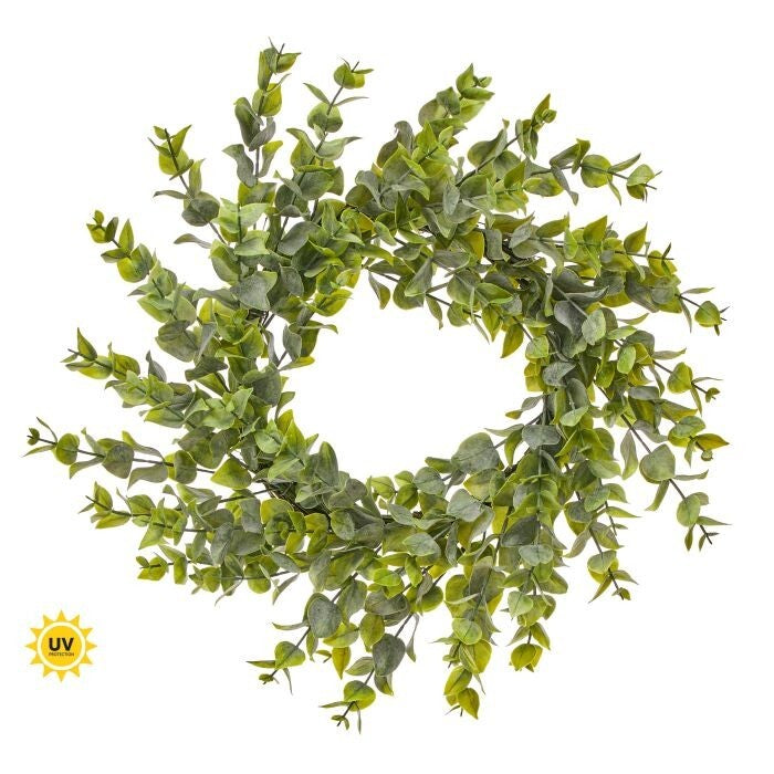 22" Uv Eucalyptus Wreath