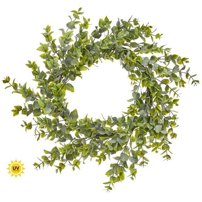 28" Uv Eucalyptus Wreath