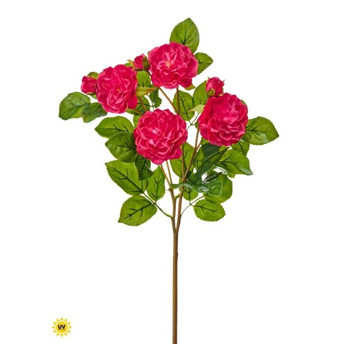 Uv Natural Touch Rose Plant 17"