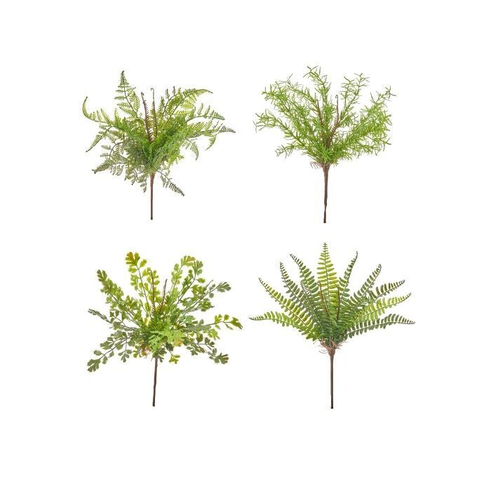 12"Pl Uv Soft Touch Mini Fern Pick 4/Ast