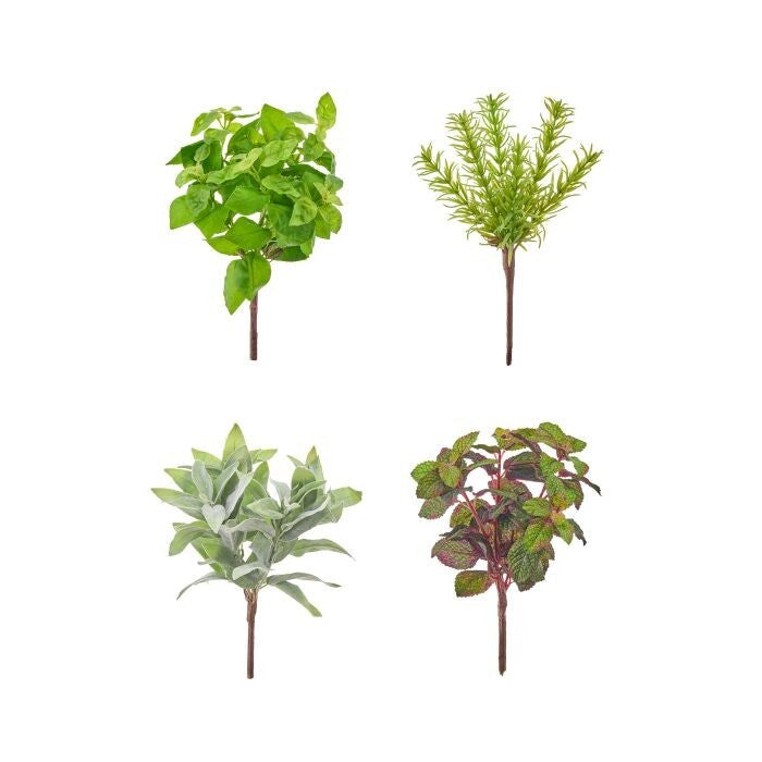 9" Mini Herb Plant Pick 4/Ast