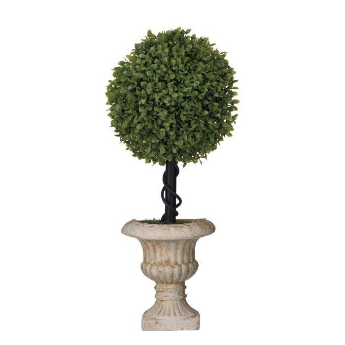 20"Uv Nattch Hanging Boxwood Topiary In Urn