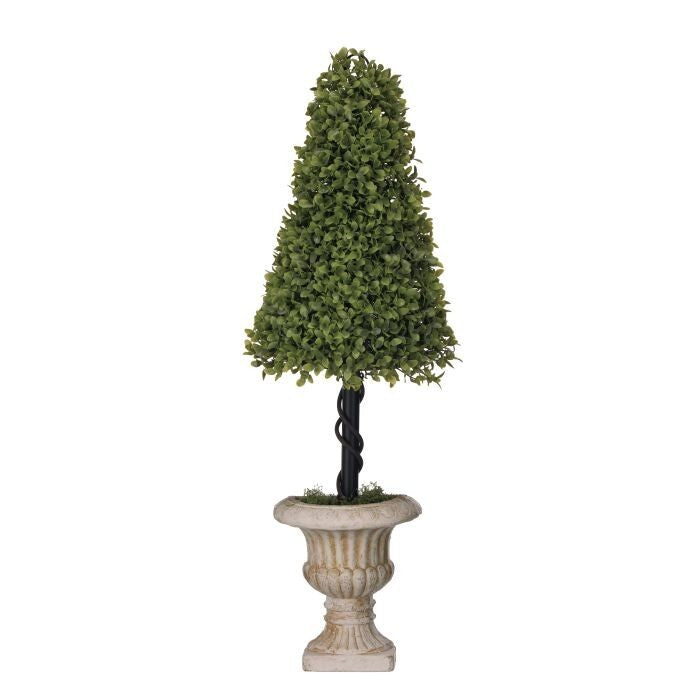 27"Uv Nattch Hanging Boxwood Cone Topiarynurn