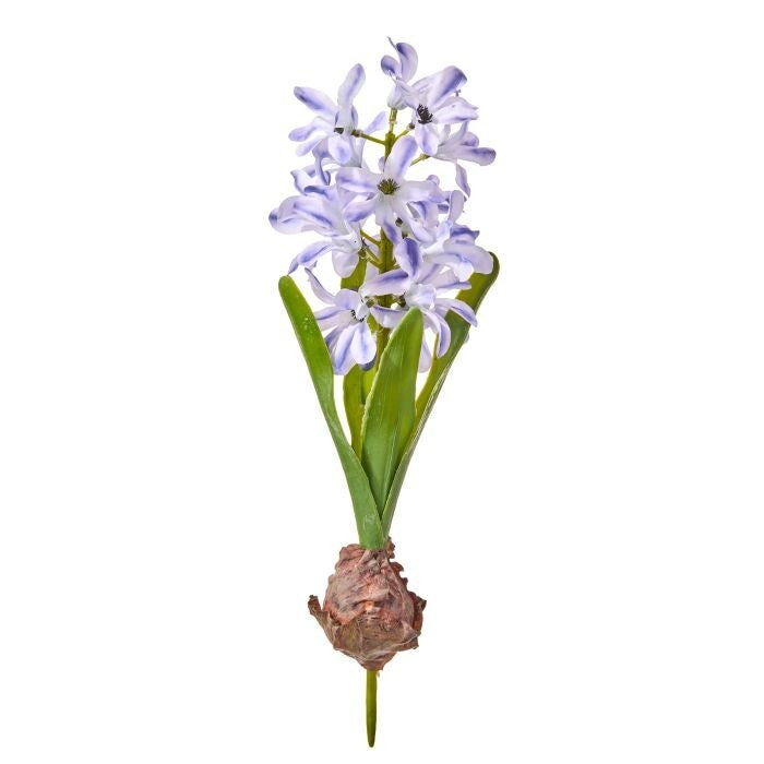 13" Faux Spring Hyacinth W/Bulb Pick