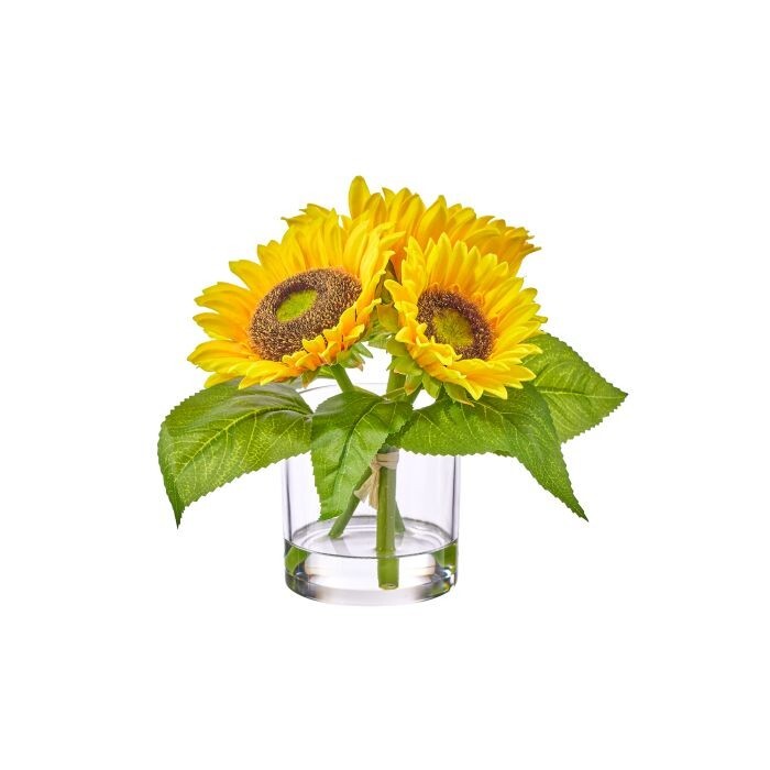 9" Pu Sunflower In Illusion