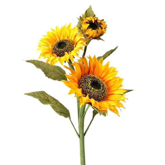 33" Large Sunflower X2 & Bud Spray"