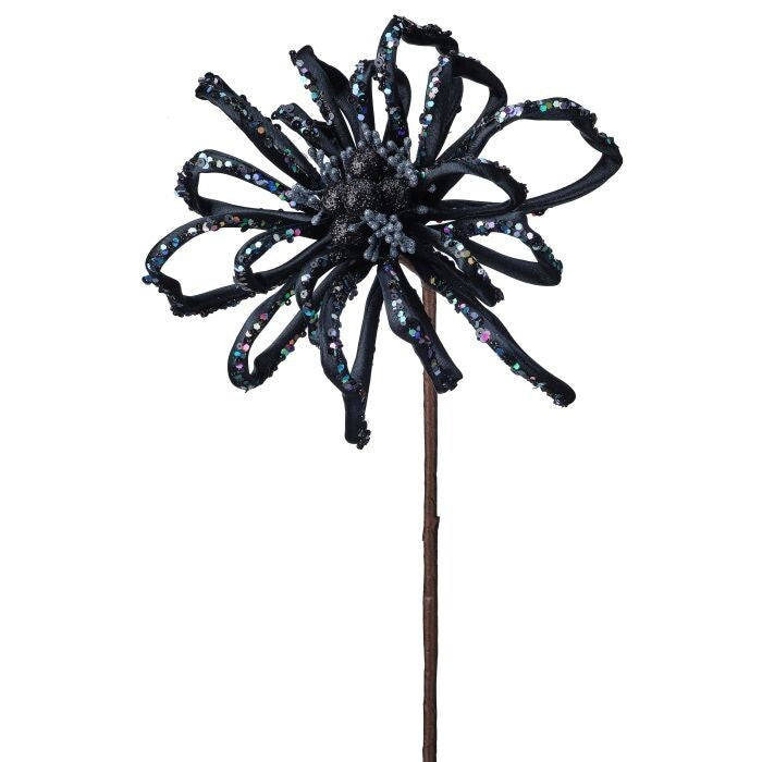 24" Glitter Sequin Spider Blossom