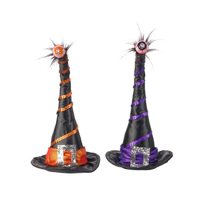9" Witch's Hat W/ Eye Ball  2/Ast
