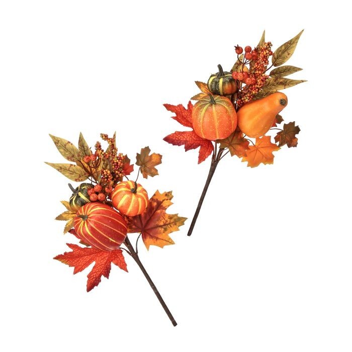 18" Autumnal Gourd/Berry Pick 2/Ast