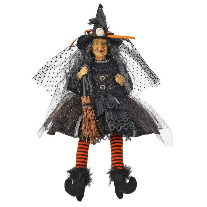 25" Sitting Halloween Witch