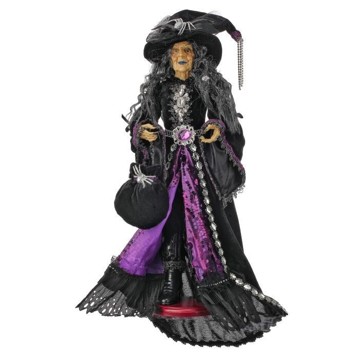 24" Purple Passion Witch On Base