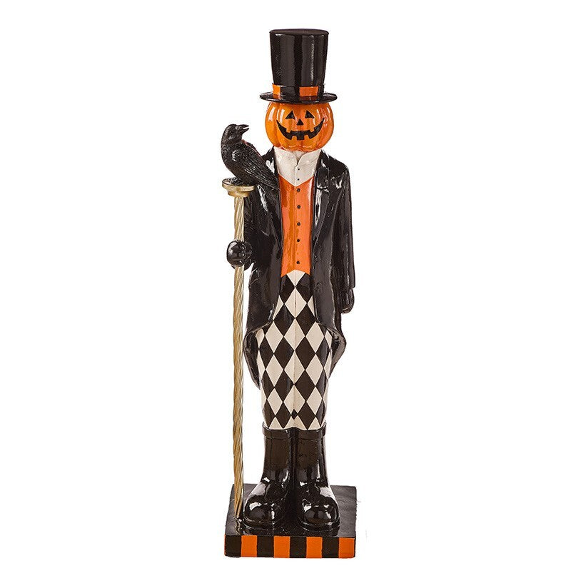 33" Mgo Pumpkin Man W/Staff/Crow