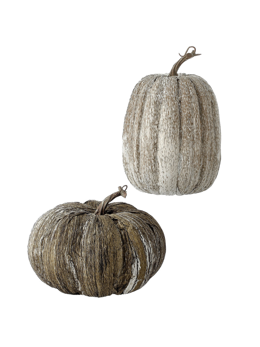 8" Vintage Rustic Pumpkin 2/Ast