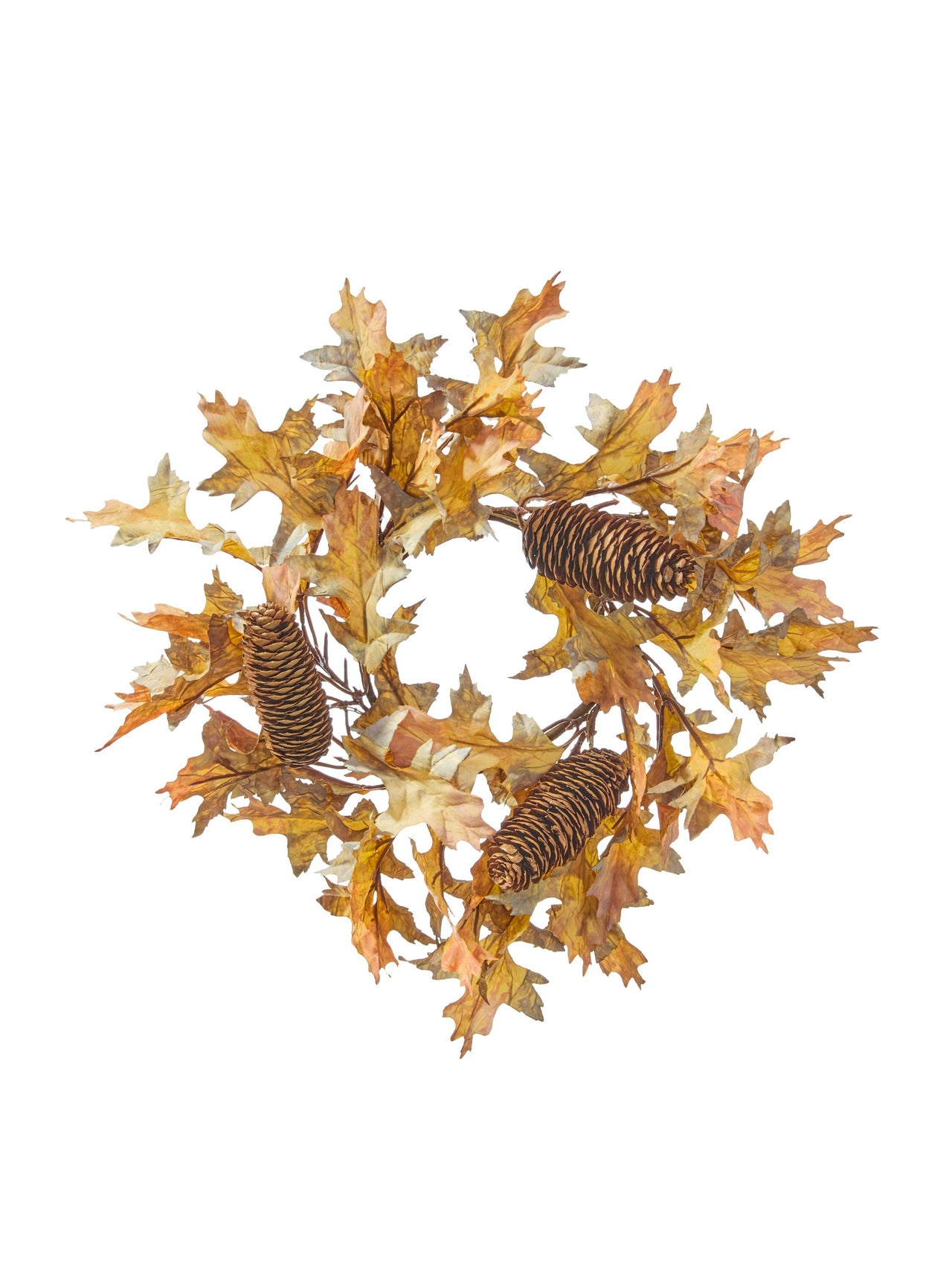 12" Autumn Maple Leaf Candle Ring 4.5"Id