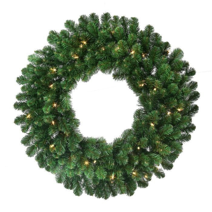 Lit Dlx Oregon Fir Wreath 36", 50 L