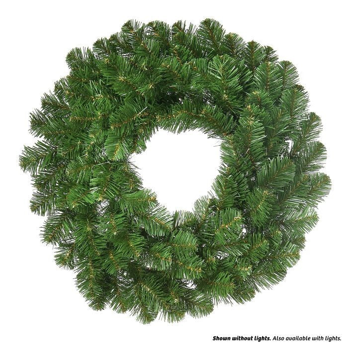 Lit Dlx Oregon Fir Wreath 48", 100 L