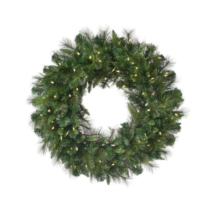 36" Lit Deluxe Belgium Wreath, 100 Lt 272T