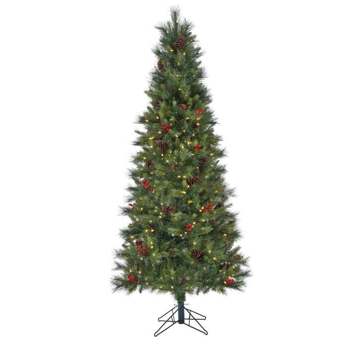 7' Led Forest Berry Fir Tree 803T 38"D 400L