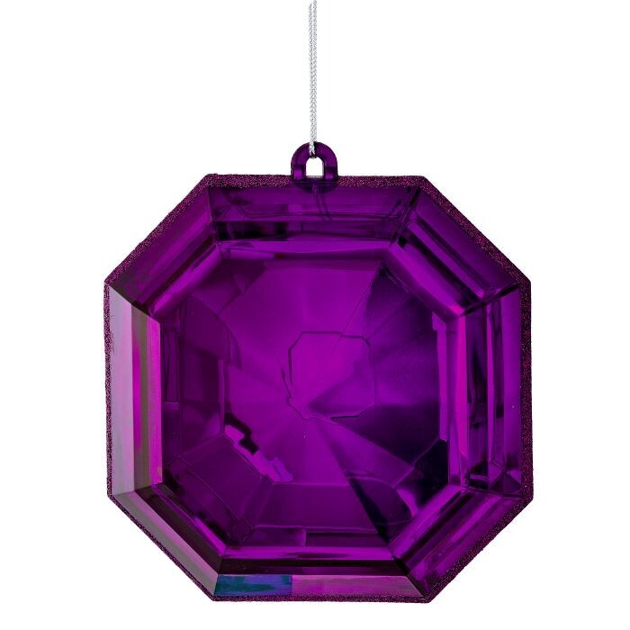 6" Acrylic Square Precious Gem Ornament
