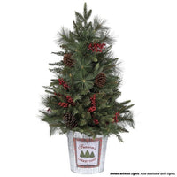 3' Ptd Berry & Mix Greens Tree 172T 24