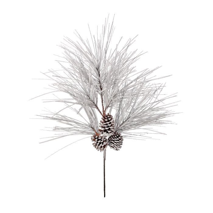 36" Long Snow Pine W/Cones Spray