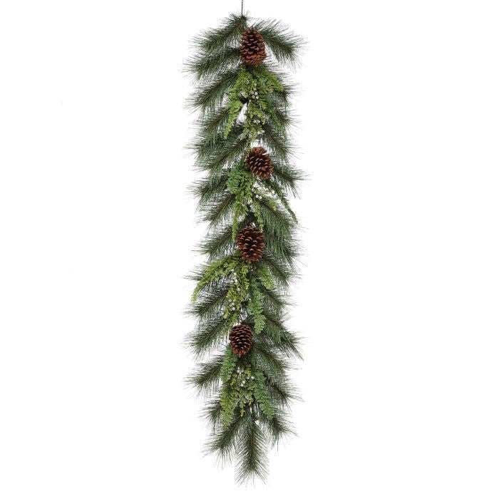 48" Uv Treated Pine/Juniper/Cone Garland