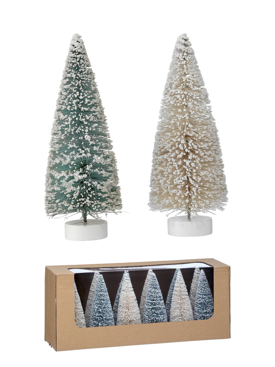 6" Woodland Glitter Sisal  Tree Box/12