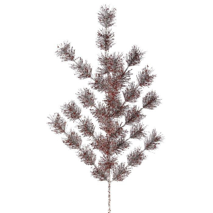 26" Retro Glitter Skipping Pine Spray