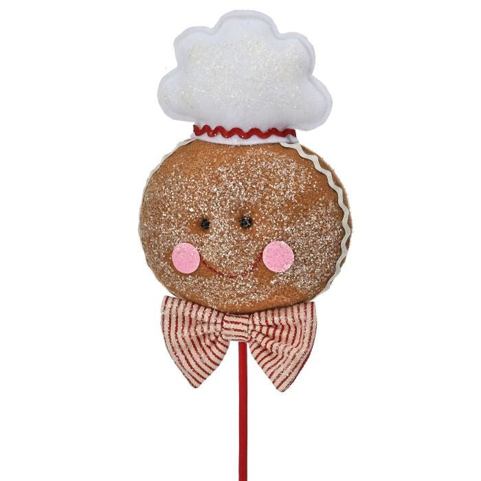 18.5" Gingerbread Chef On Stick