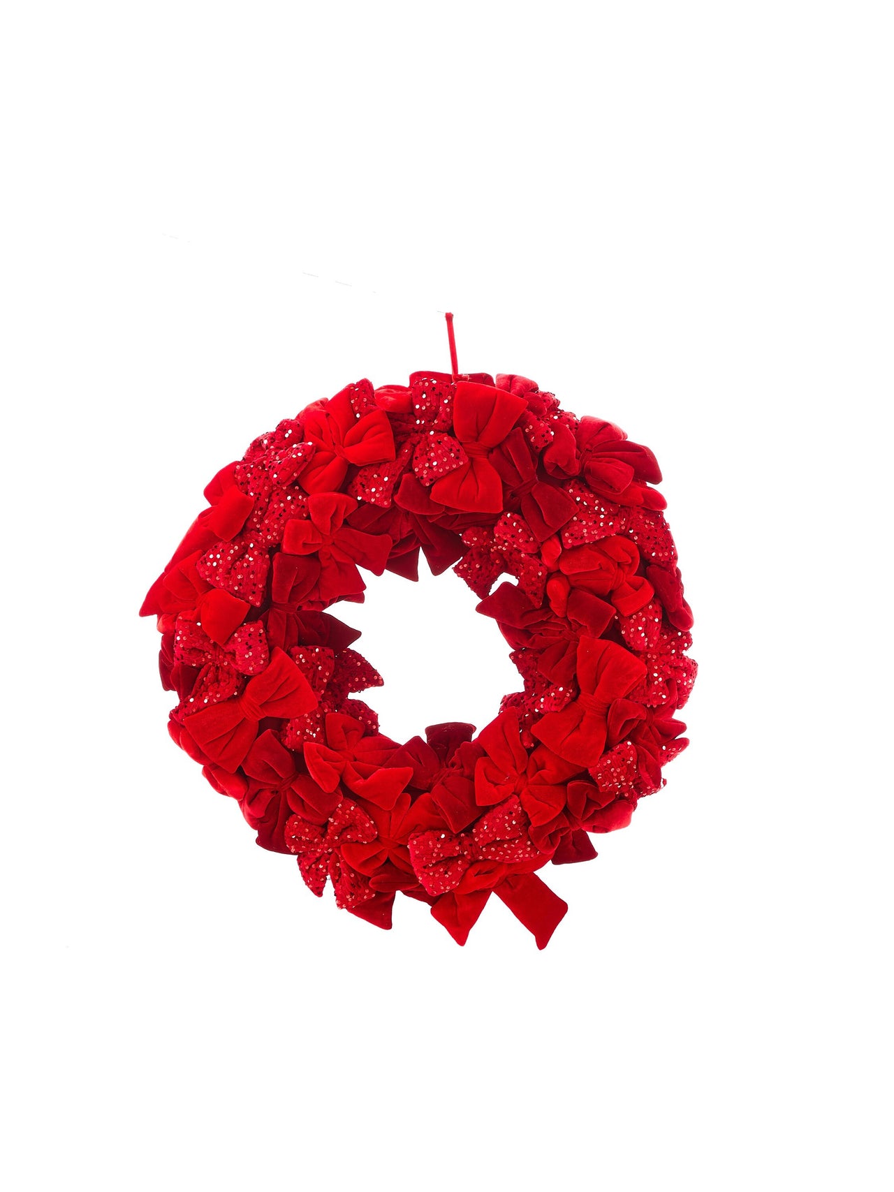 30" Vlvt/Sequin  Bow Wreath