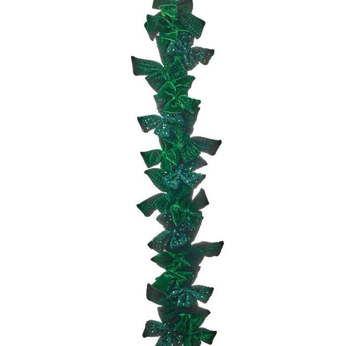 48" Vlvt/Sequin Bow Garland