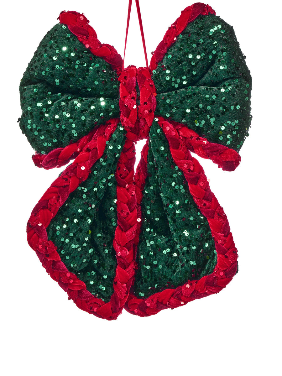 12" Velvet Sequin Bow