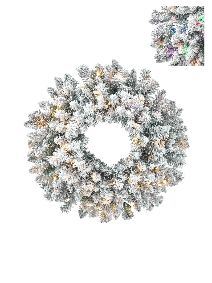 26"Dual3Mmled Snowcastle Wreathx180T100L